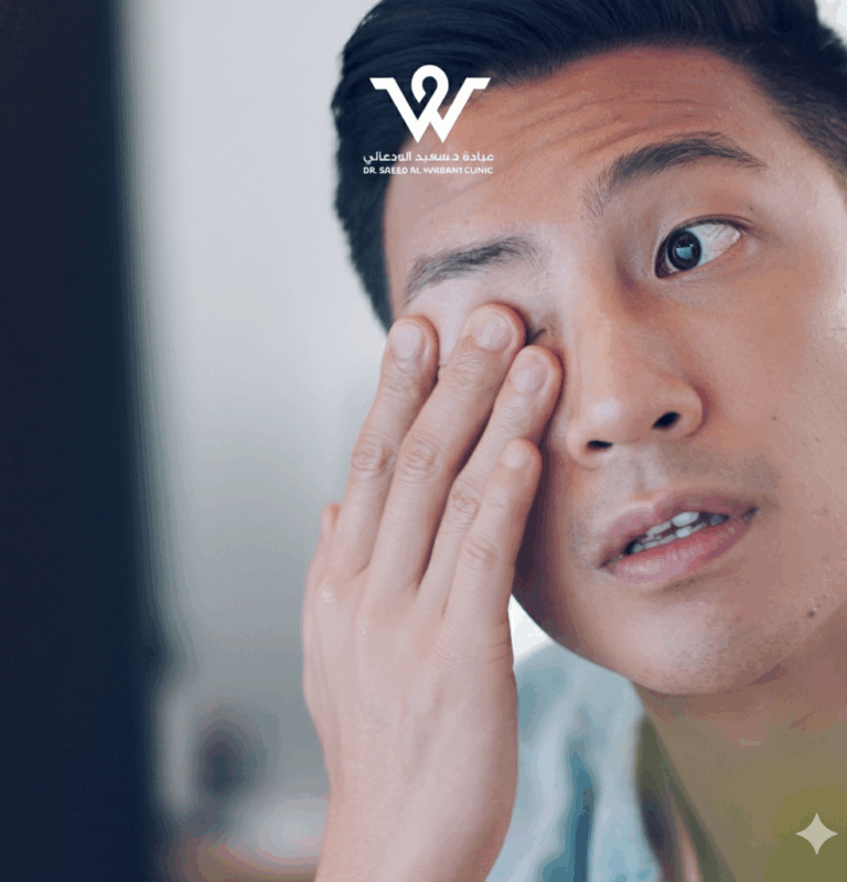 مريض سكري يعاني من مشاكل في الرؤية أو اعتلال الشبكية السكري