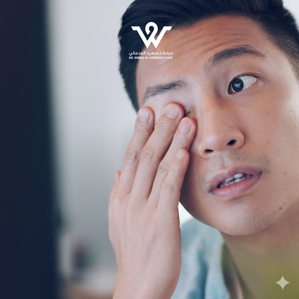 مريض سكري يعاني من مشاكل في الرؤية أو اعتلال الشبكية السكري